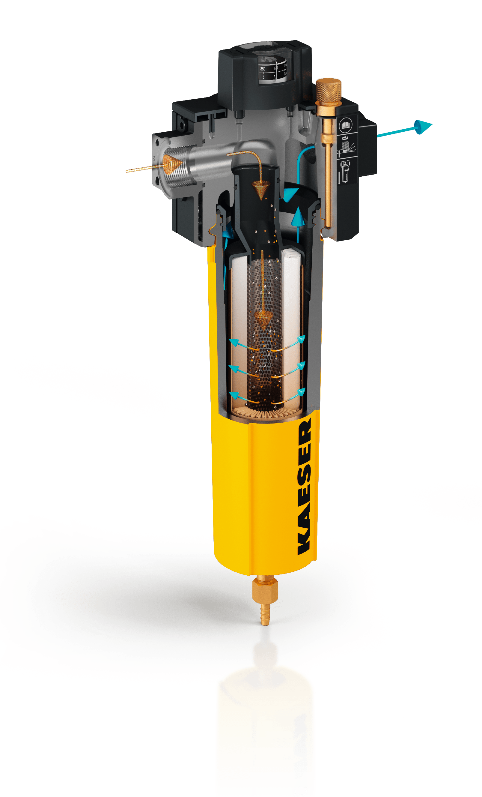 Item F6KE, KE Kaeser Oil Removal Extra Fine Filters On Compressed